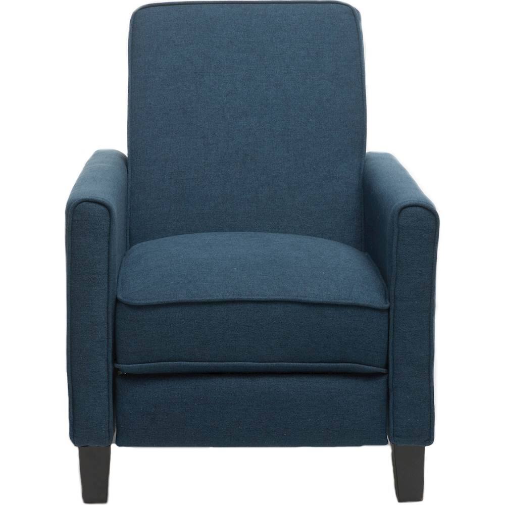 Front. Noble House - Columbus Fabric Recliner - Dark Blue.