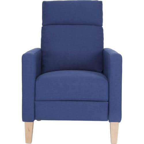 Noble House - Coryell Fabric Recliner - Navy Blue