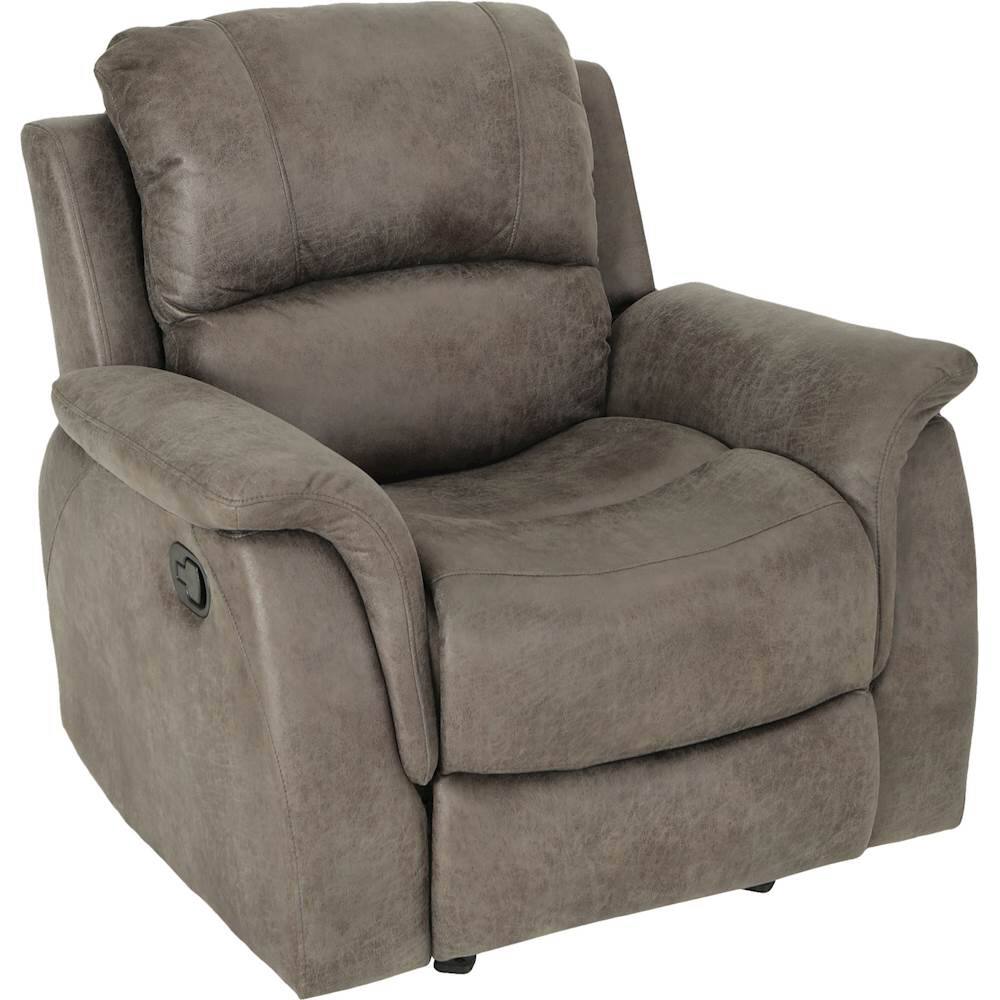 Angle View: Noble House - Semora Rocking Glider Microfiber Recliner - Slate