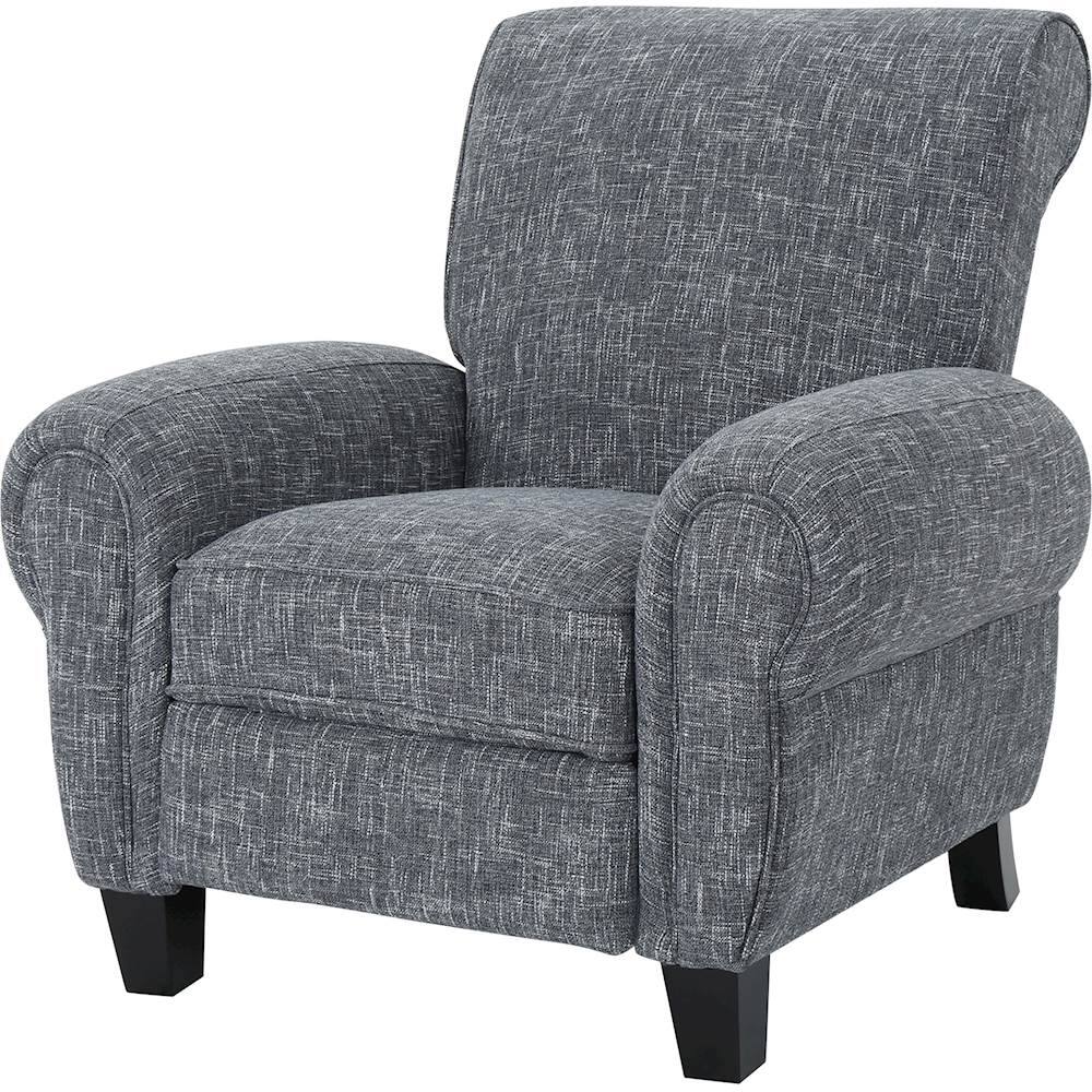 Left View: Noble House - Topton Fabric Recliner - Twill Gray