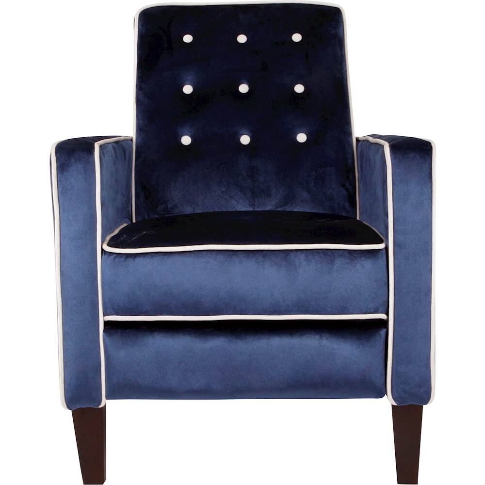 Front. Noble House - Mifflin New Velvet Recliner - Cobalt.