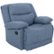 Angle Zoom. Noble House - Jeannette Glider Fabric Recliner - Navy Blue Tweed.
