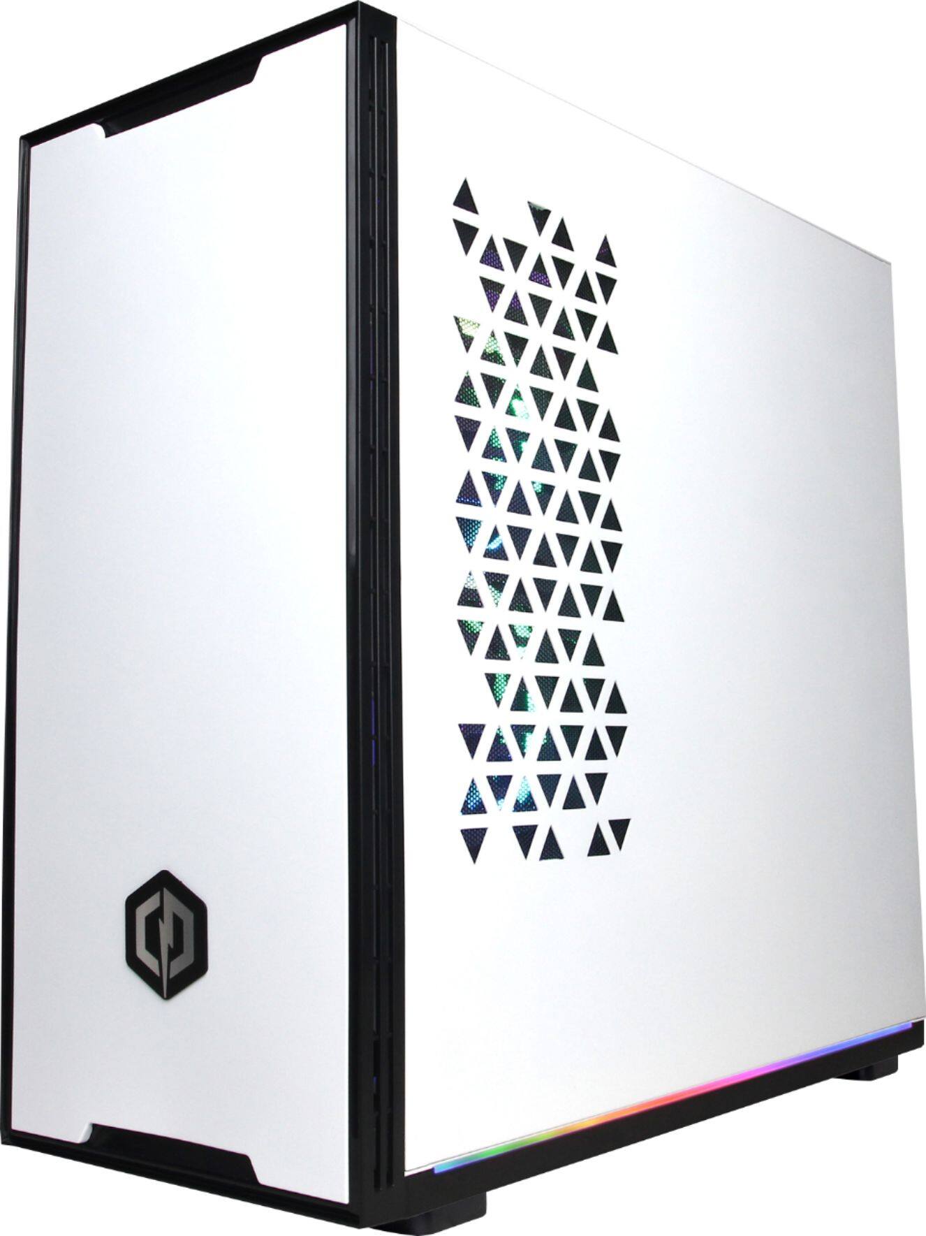 Angle. CyberPowerPC - Gamer Supreme Liquid Cool Gaming Desktop - AMD Ryzen 7 2700X - 16GB Memory - AMD Radeon RX 590 8GB - 2TB HDD + 240GB SSD - White.