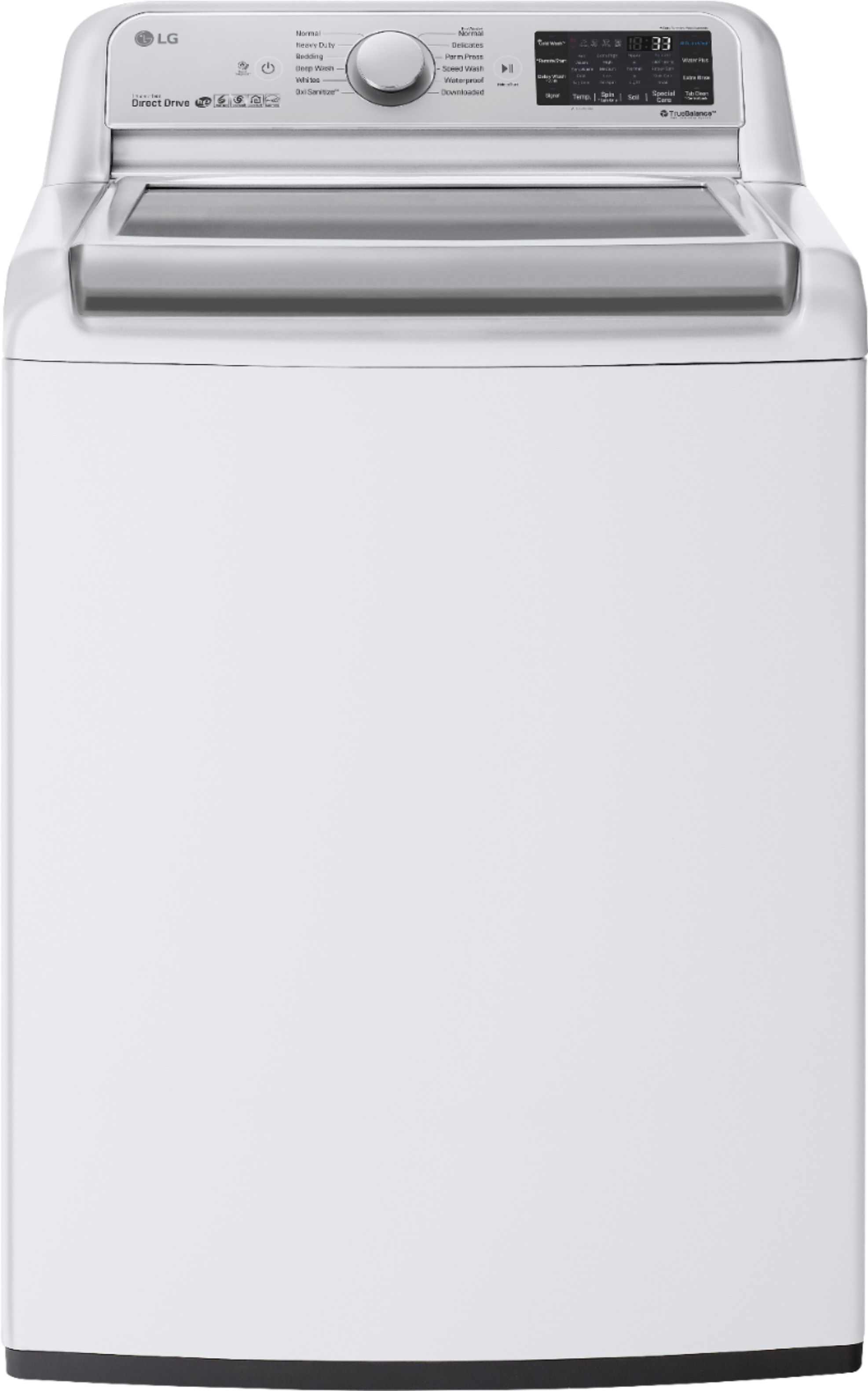 LG - 5.5 Cu. Ft. High-Efficiency Smart Top-Load Washer with TurboWash3D Technology - White