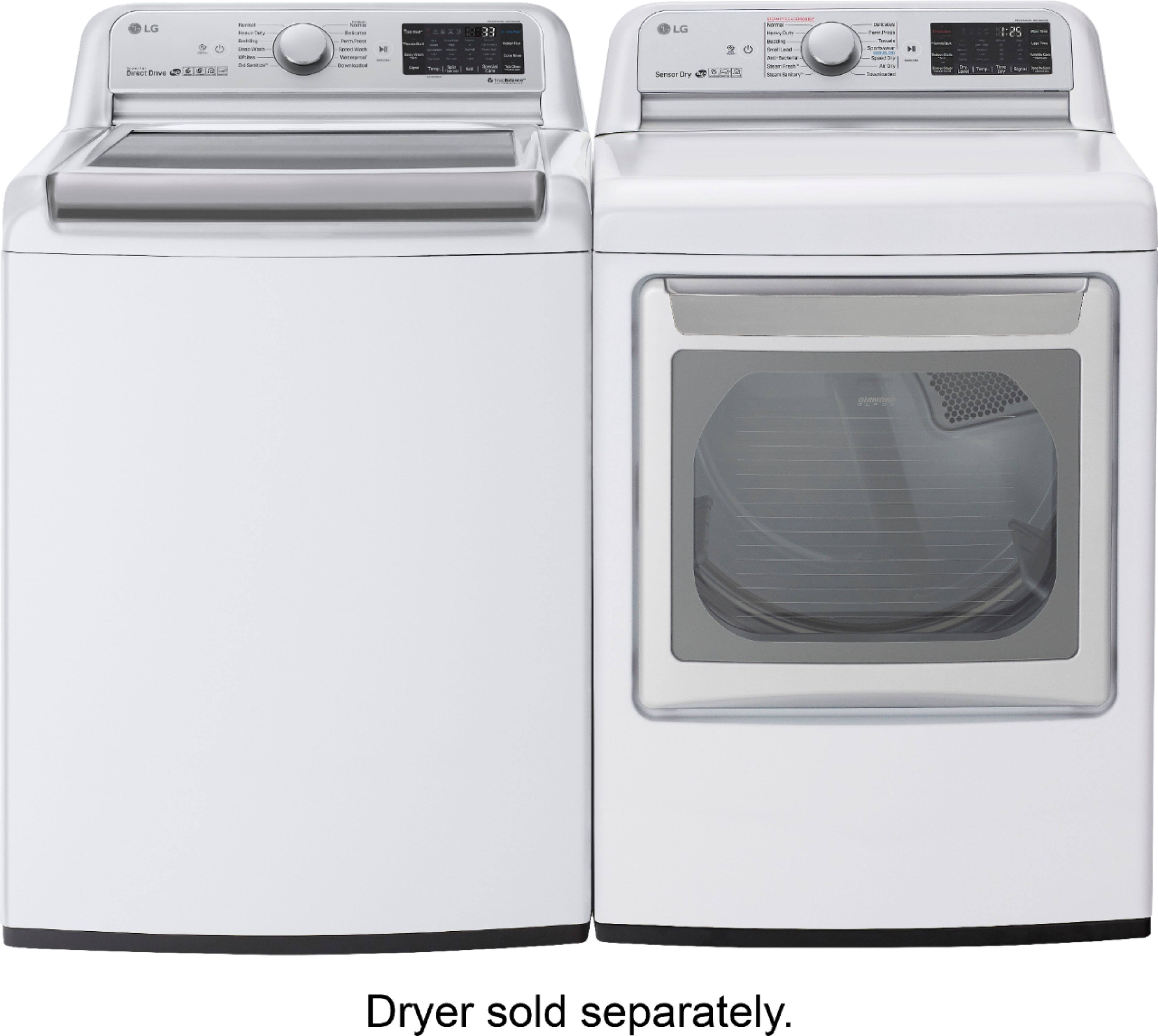 Alt View 11. LG - 5.5 Cu. Ft. High-Efficiency Smart Top Load Washer with TurboWash3D Technology - White.
