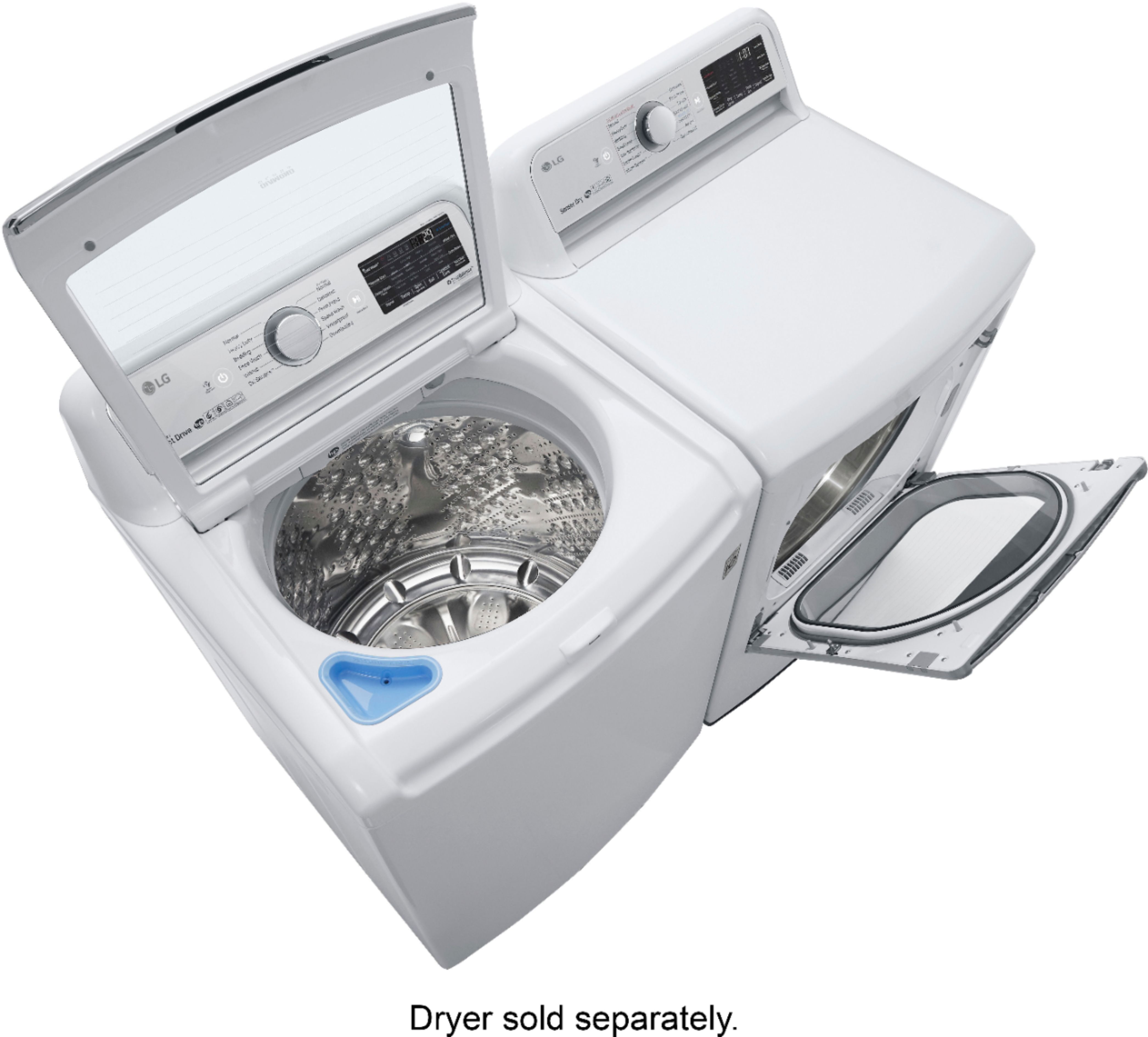 LG 5.5 Cu. Ft. High-Efficiency Smart Top Load Washer with TurboWash3D  Technology White WT7800CW - Best Buy