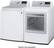 Alt View 13. LG - 7.3 Cu. Ft. Smart Gas Dryer with Steam and Sensor Dry - White.