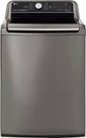 LG - 5.5 Cu. Ft. High-Efficiency Smart Top-Load Washer with TurboWash3D Technology - Graphite steel - Front_Zoom