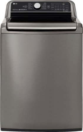 LG - 5.5 Cu. Ft. High-Efficiency Smart Top-Load Washer with TurboWash3D Technology - Graphite steel