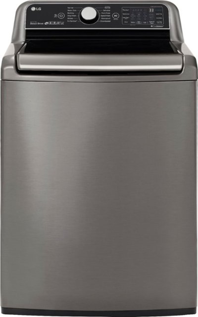 Front Zoom. LG - 5.5 Cu. Ft. High-Efficiency Smart Top-Load Washer with TurboWash3D Technology - Graphite steel.