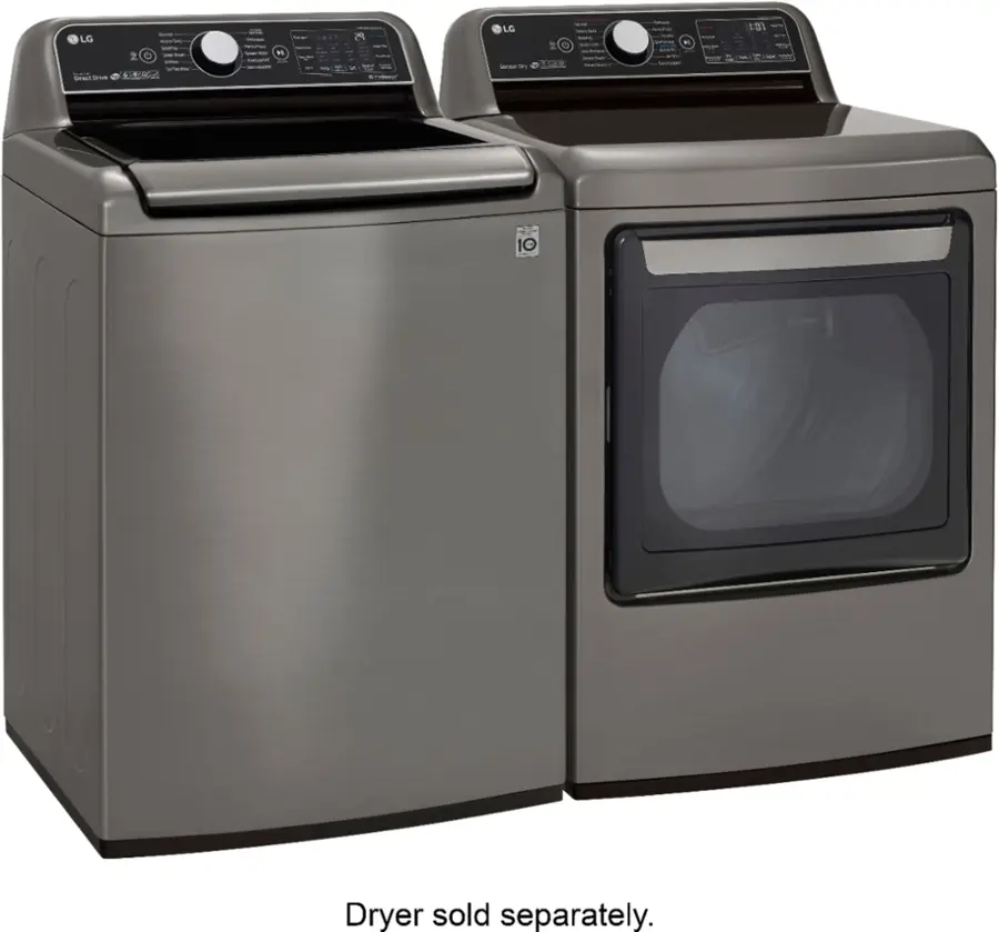 Alt View 12. LG - 5.5 Cu. Ft. High-Efficiency Smart Top Load Washer with TurboWash3D Technology - Graphite Steel.