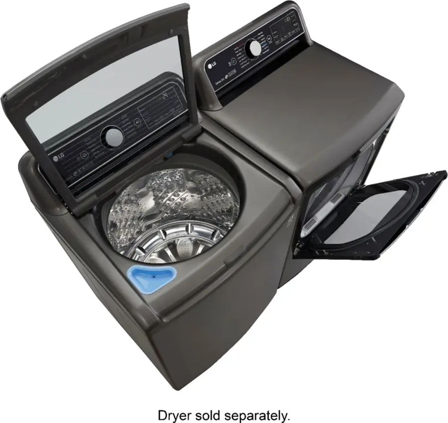 Alt View 14. LG - 5.5 Cu. Ft. High-Efficiency Smart Top Load Washer with TurboWash3D Technology - Graphite Steel.