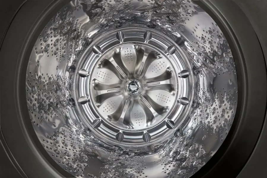 Alt View 2. LG - 5.5 Cu. Ft. High-Efficiency Smart Top Load Washer with TurboWash3D Technology - Graphite Steel.