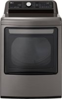 LG - 7.3 Cu. Ft. Smart Electric Dryer with Steam and Sensor Dry - Graphite Steel - Front_Zoom