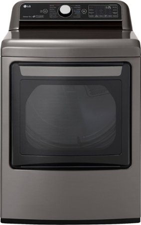 LG - 7.3 Cu. Ft. Smart Gas Dryer with Steam and Sensor Dry - Graphite steel