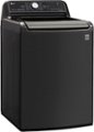 Angle Zoom. LG - 5.5 Cu. Ft. High-Efficiency Smart Top Load Washer with Steam and TurboWash3D Technology - Black Steel.