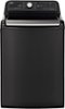 LG - 5.5 Cu. Ft. High-Efficiency Smart Top Load Washer with Steam and TurboWash3D Technology - Black steel