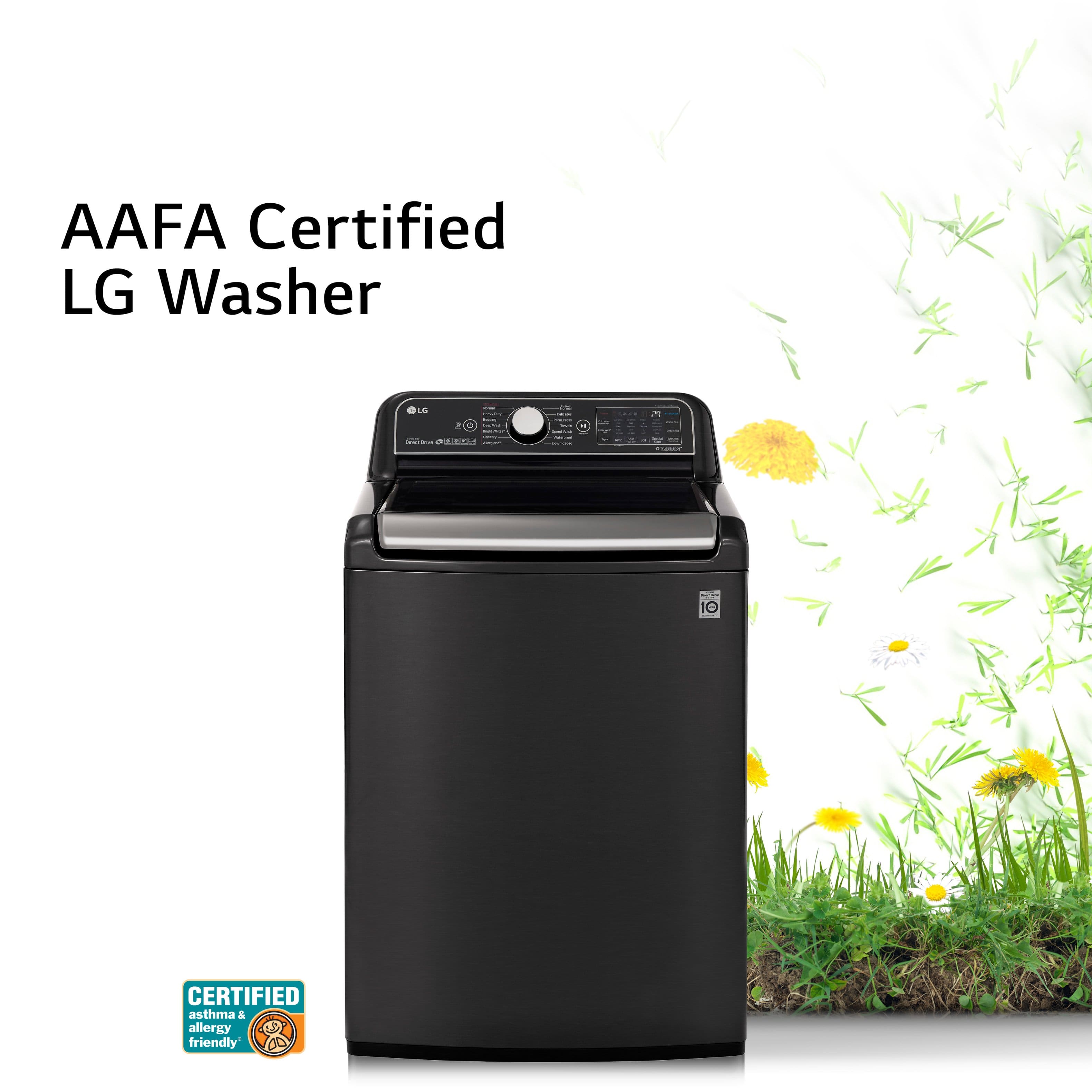 AAFA Certified LG Washer - 2012 - 10 CERTIFIED asthma & allergy friendly.