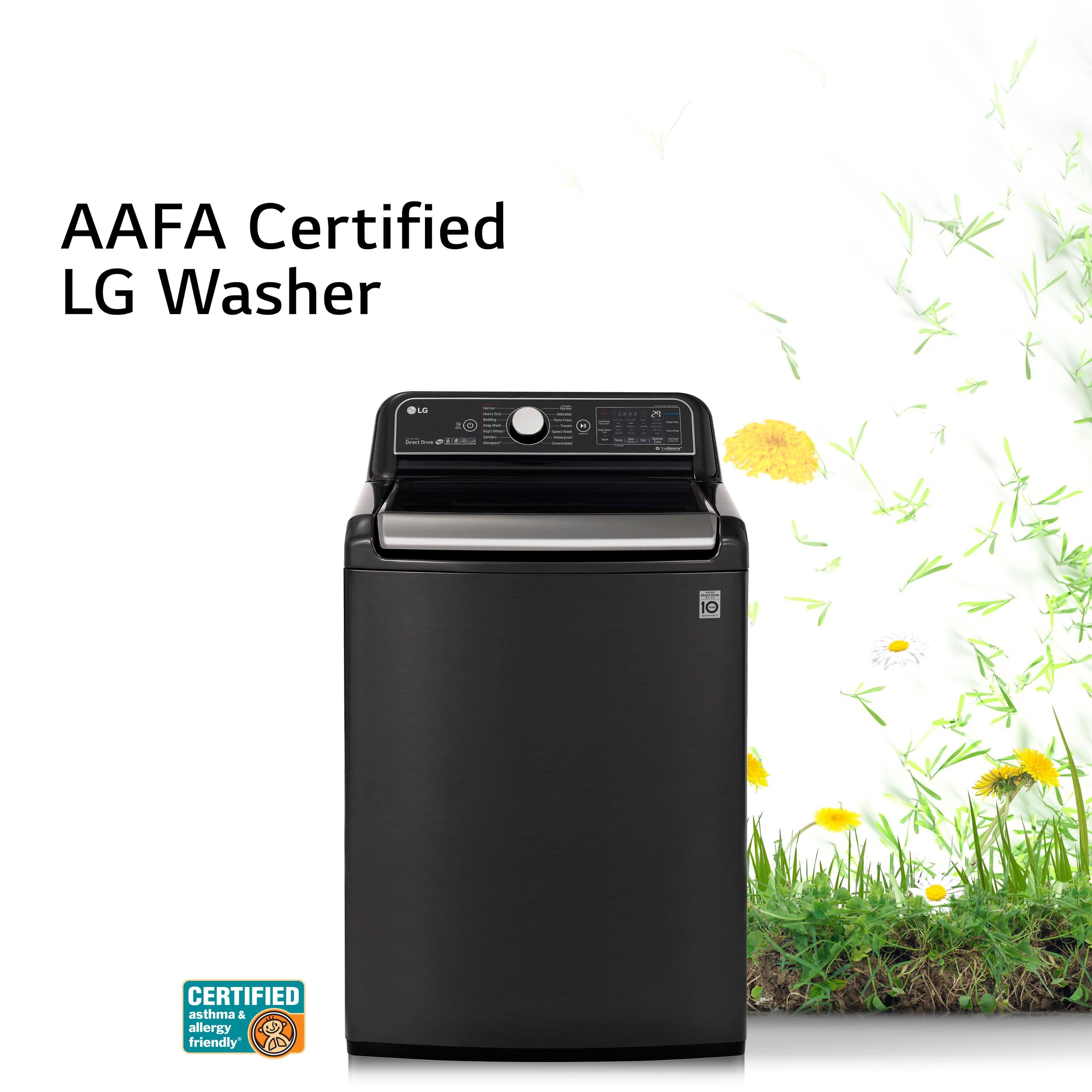 AAFA Certified LG Washer - 2012 - 10 CERTIFIED asthma & allergy friendly.