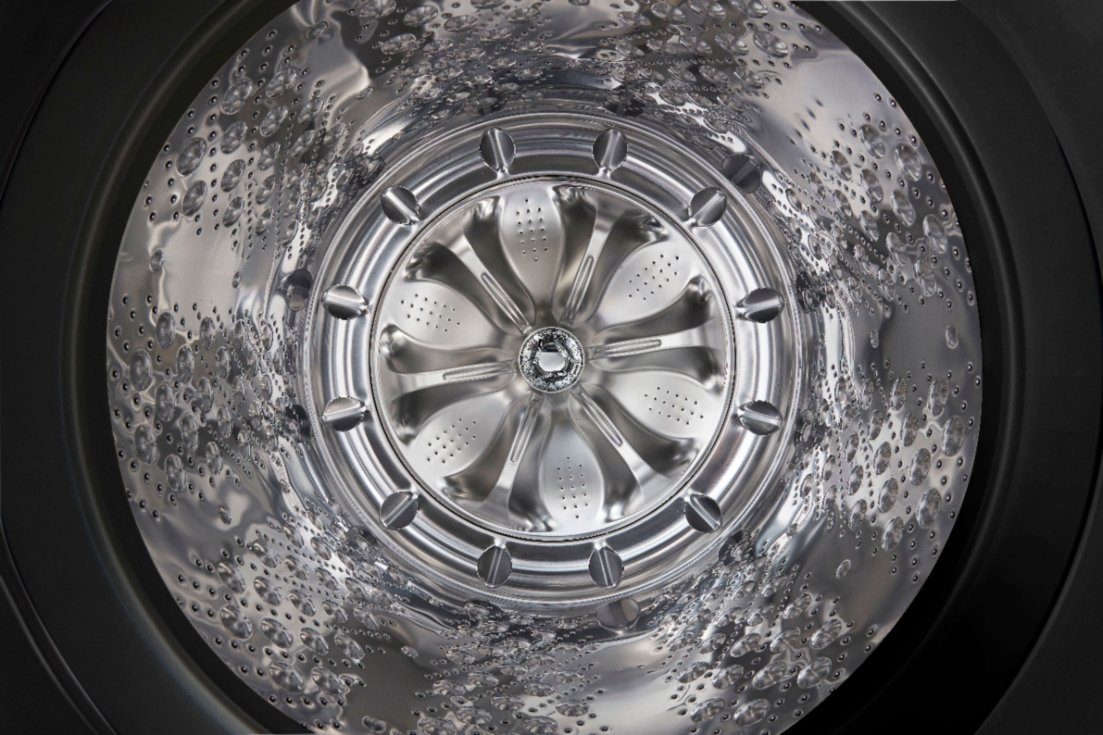 Alt View 15. LG - 5.5 Cu. Ft. High-Efficiency Smart Top Load Washer with Steam and TurboWash3D Technology - Black Steel.