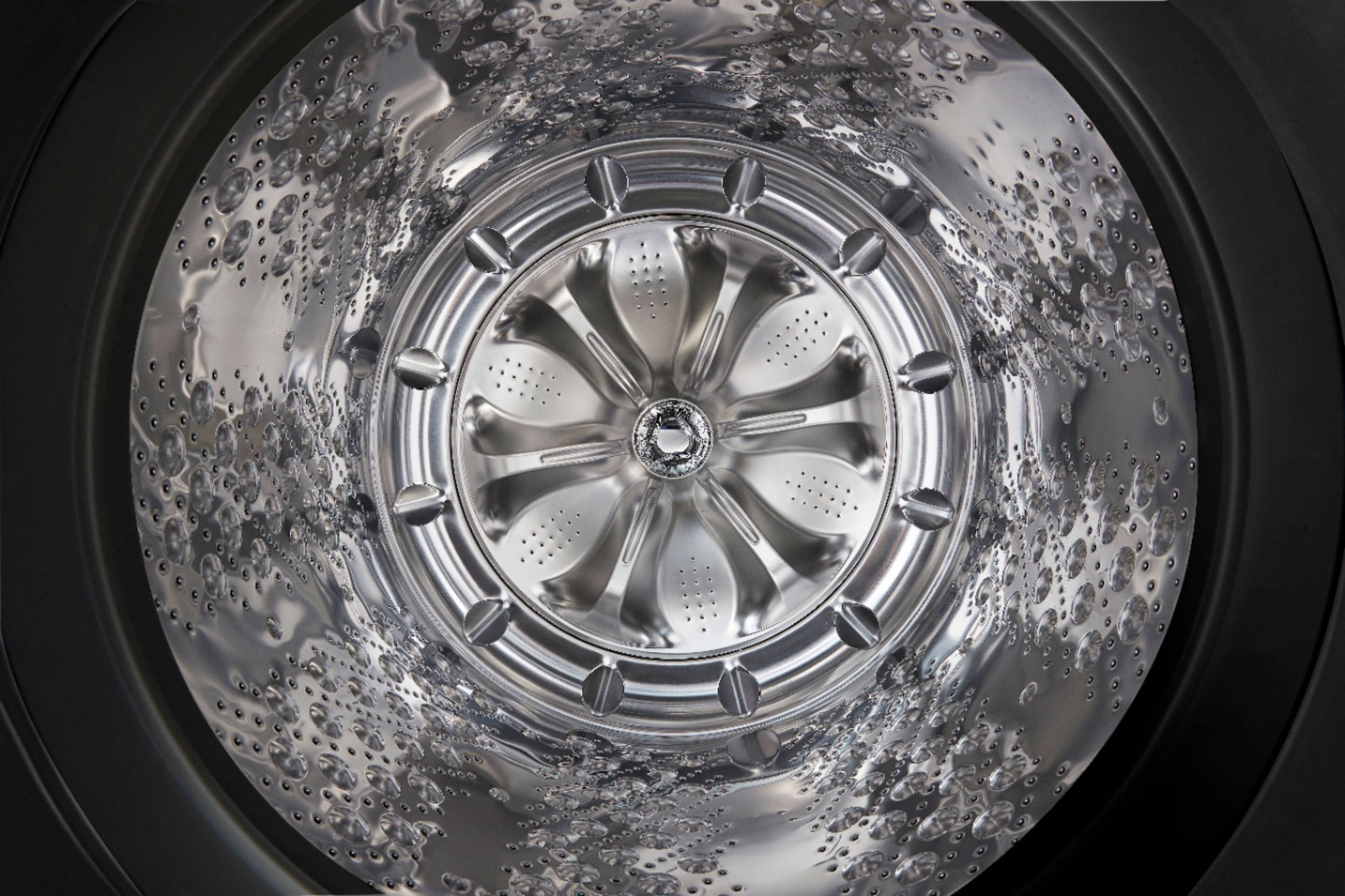 Alt View 15. LG - 5.5 Cu. Ft. High-Efficiency Smart Top Load Washer with Steam and TurboWash3D Technology - Black Steel.