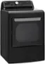Angle. LG - 7.3 Cu. Ft. Smart Electric Dryer with Steam and Sensor Dry - Black Steel.