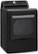 Angle. LG - 7.3 Cu. Ft. Smart Electric Dryer with Steam and Sensor Dry - Black Steel.