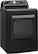 Angle. LG - 7.3 Cu. Ft. Smart Gas Dryer with Steam and Sensor Dry - Black Steel.