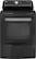 Front. LG - 7.3 Cu. Ft. Smart Gas Dryer with Steam and Sensor Dry - Black Steel.