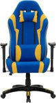 Front Zoom. CorLiving - High-Back Ergonomic Gaming Chair - Blu/Mesh Yellow.