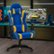 Alt View Zoom 19. CorLiving - High-Back Ergonomic Gaming Chair - Blu/Mesh Yellow.