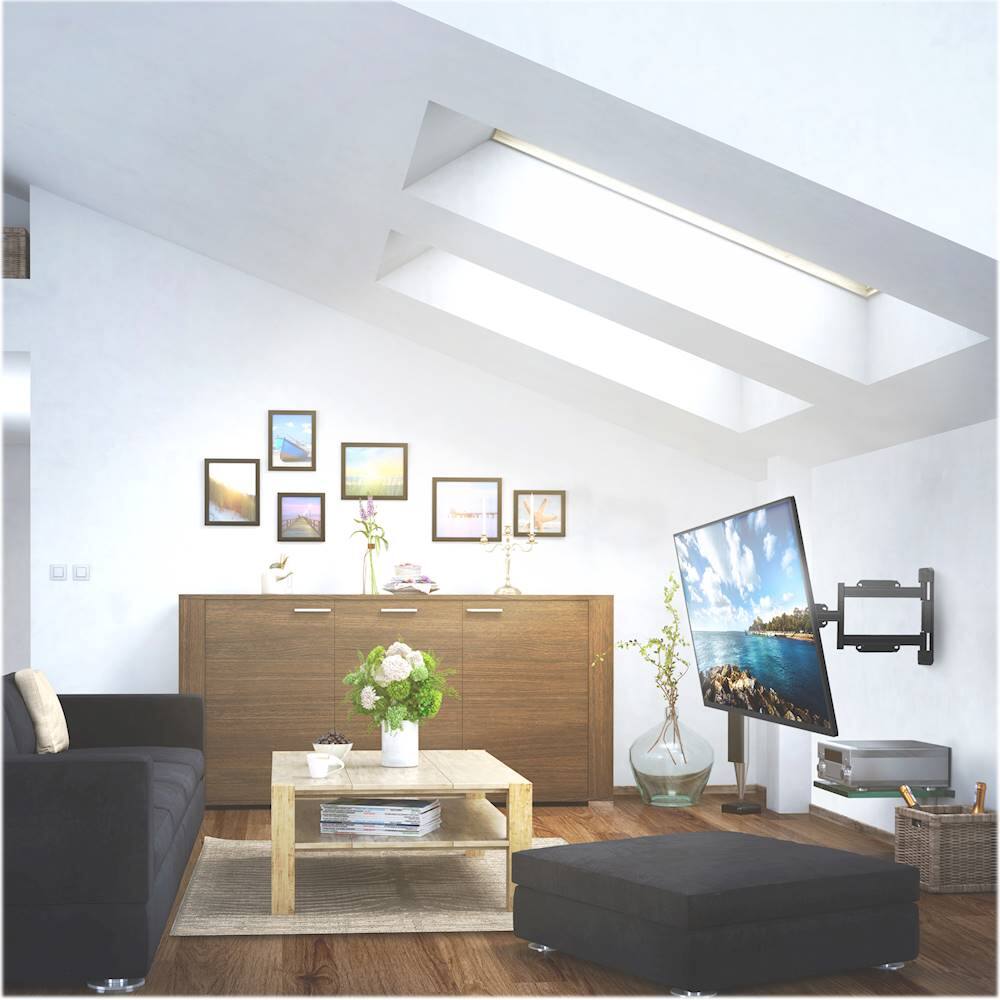 Alt View 17. Kanto - Full-Motion TV Wall Mount for Most 30" - 70" TVs - Extends 27.6" - Black.