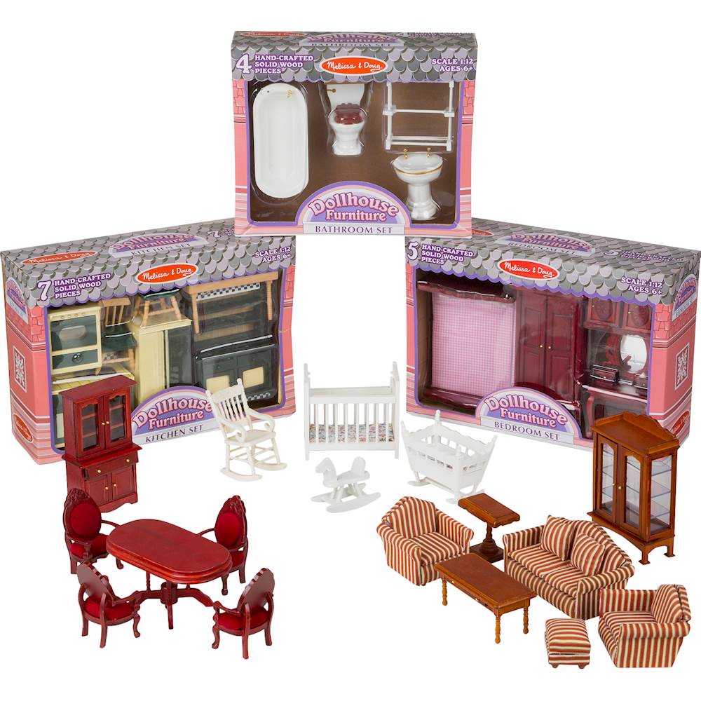 Dining Room SET  #2586 ~ scale1:12 ~ Melissa & Doug Dollhouse Furniture 6 pc