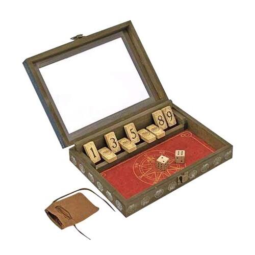Front. Melissa & Doug - Shut-The-Box Dice Game - Brown.