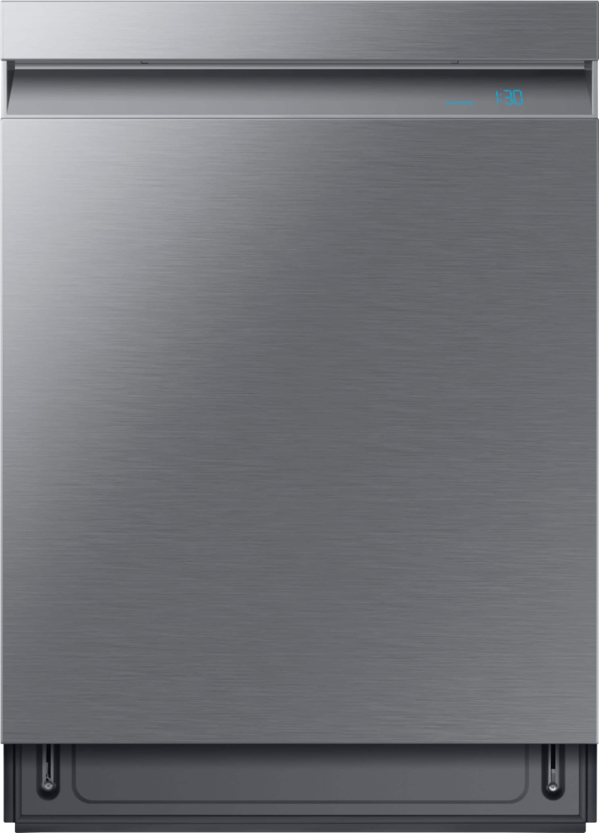 Front. Samsung - AutoRelease Dry Smart Built-In Stainless Steel Tub Dishwasher with 3rd Rack, Linear Wash, 39dBA - Stainless steel.