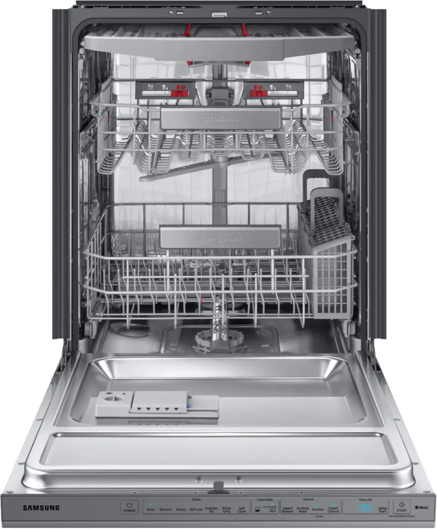 Alt View 11. Samsung - AutoRelease Dry Smart Built-In Stainless Steel Tub Dishwasher with 3rd Rack, Linear Wash, 39dBA - Stainless steel.