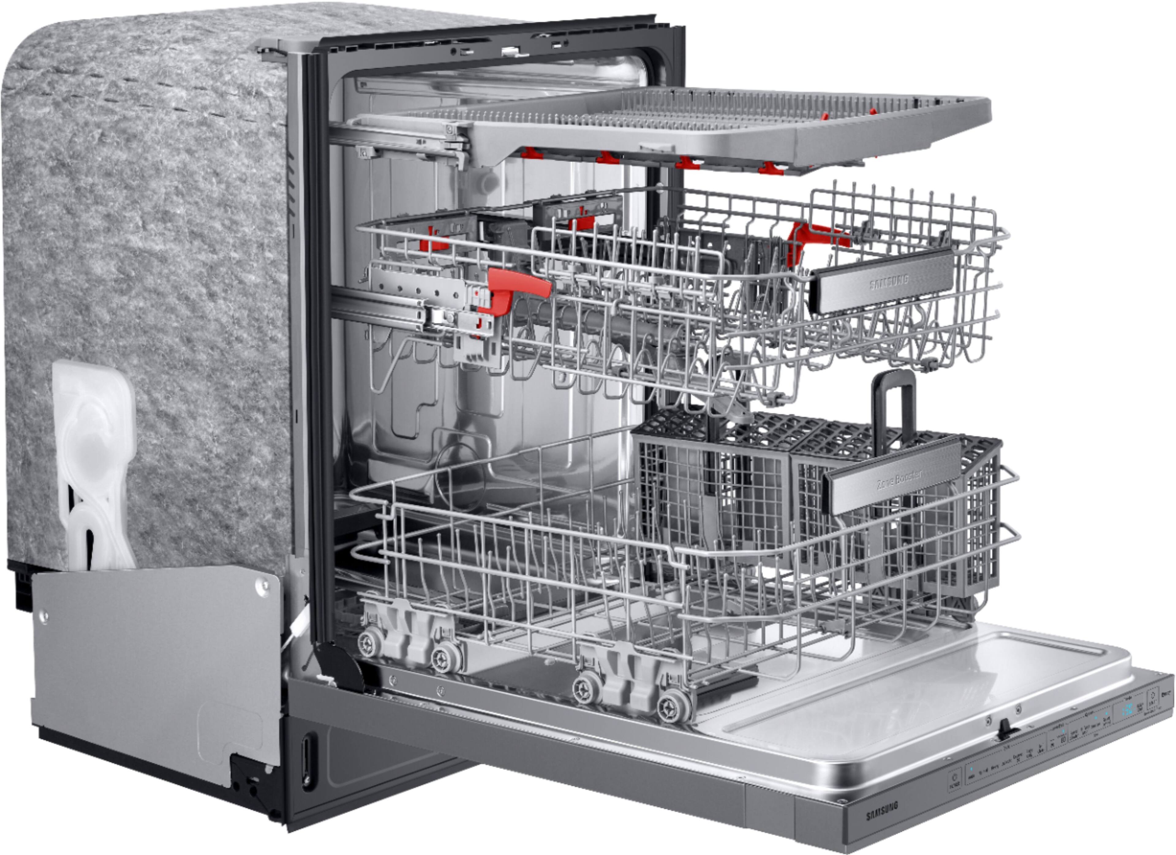 Alt View 14. Samsung - AutoRelease Dry Smart Built-In Stainless Steel Tub Dishwasher with 3rd Rack, Linear Wash, 39dBA - Stainless steel.