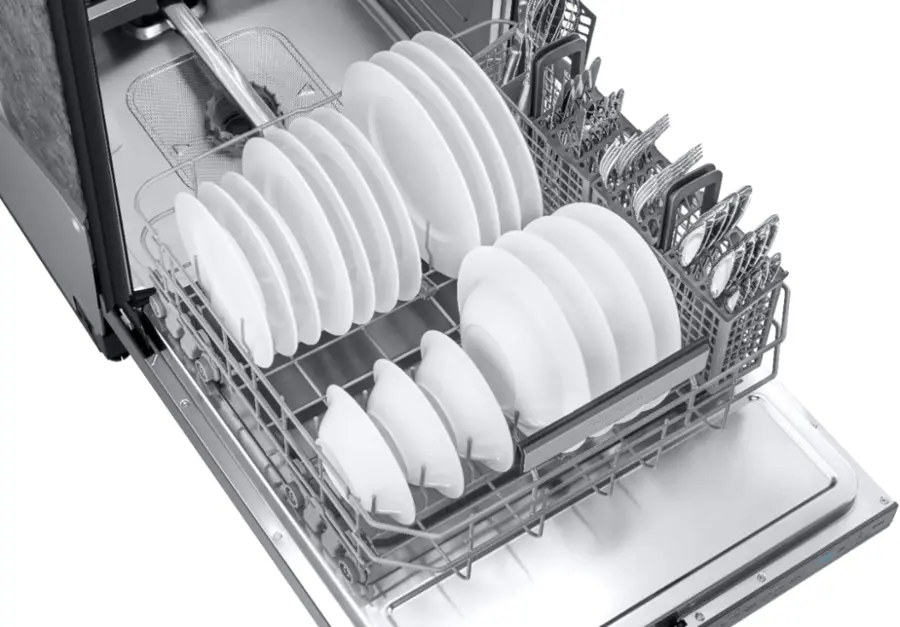 Alt View 19. Samsung - AutoRelease Dry Smart Built-In Stainless Steel Tub Dishwasher with 3rd Rack, Linear Wash, 39dBA - Stainless steel.