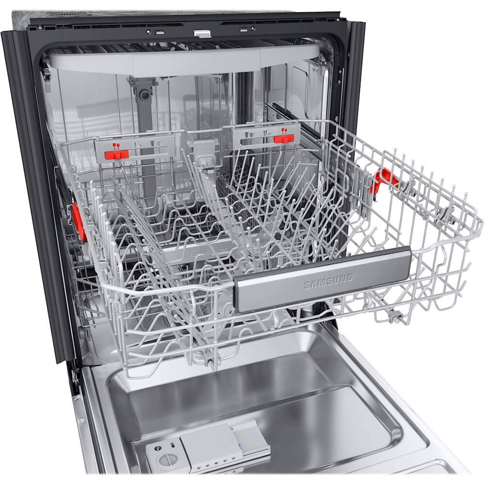 Alt View 28. Samsung - AutoRelease Dry Smart Built-In Stainless Steel Tub Dishwasher with 3rd Rack, Linear Wash, 39dBA - Stainless steel.