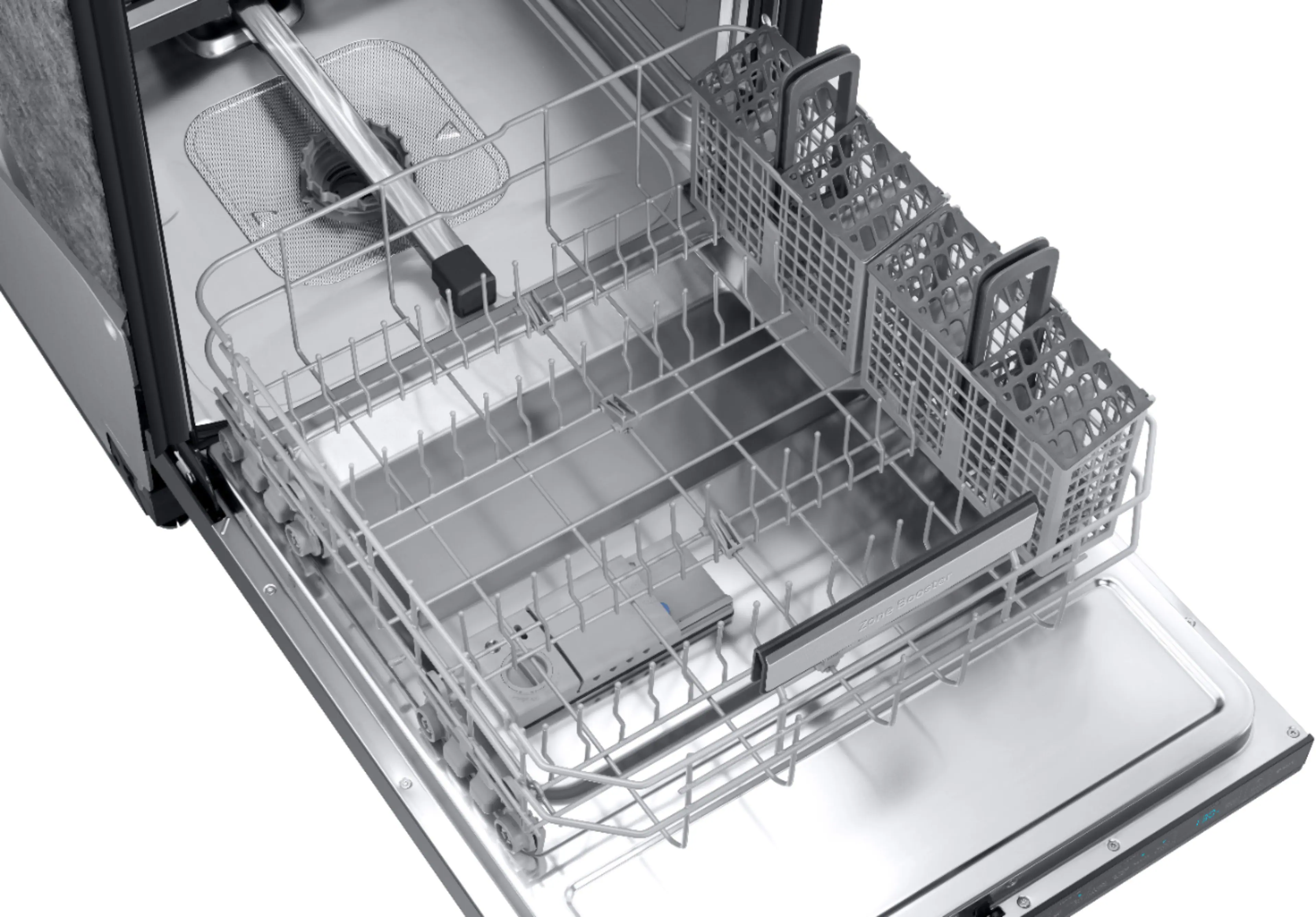 Alt View 18. Samsung - AutoRelease Dry Smart Built-In Stainless Steel Tub Dishwasher with 3rd Rack, Linear Wash, 39dBA - Black stainless steel.