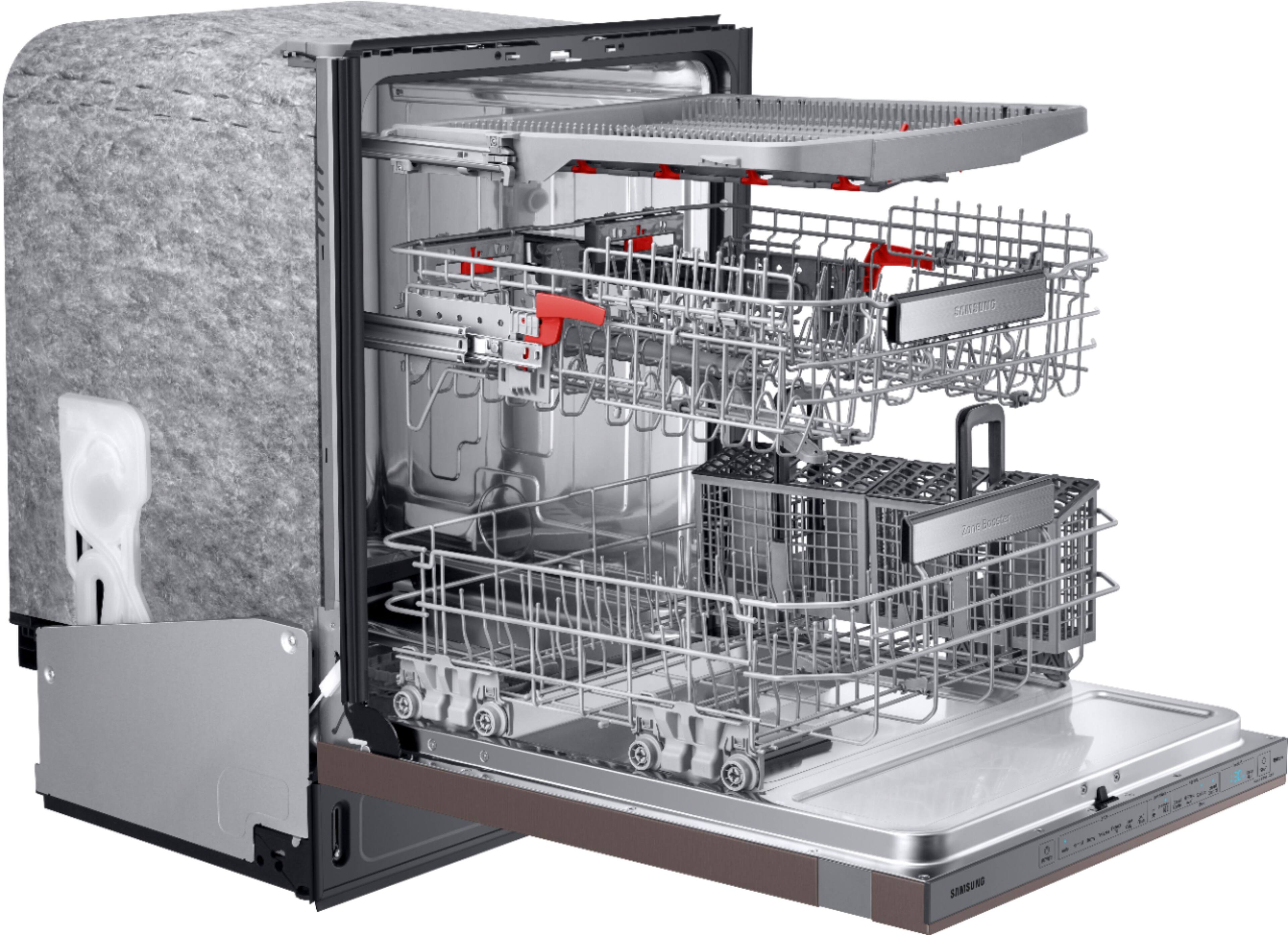 Alt View 13. Samsung - Linear Wash 24" Top Control Built-In Dishwasher with AutoRelease Dry, 39 dBA - Fingerprint Resistant Tuscan Stainless Steel.