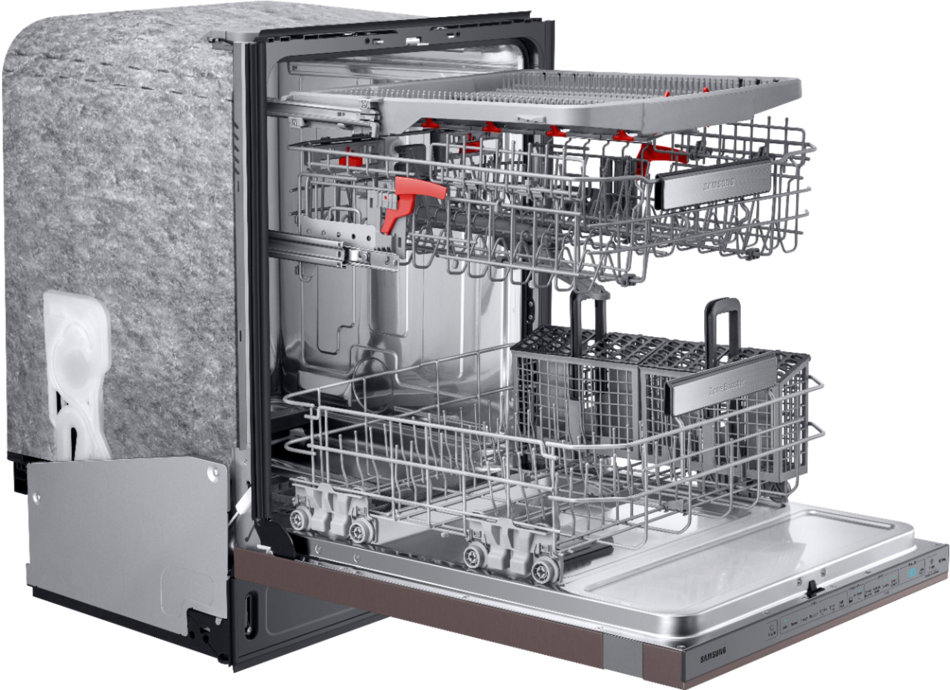 Alt View 14. Samsung - Linear Wash 24" Top Control Built-In Dishwasher with AutoRelease Dry, 39 dBA - Fingerprint Resistant Tuscan Stainless Steel.