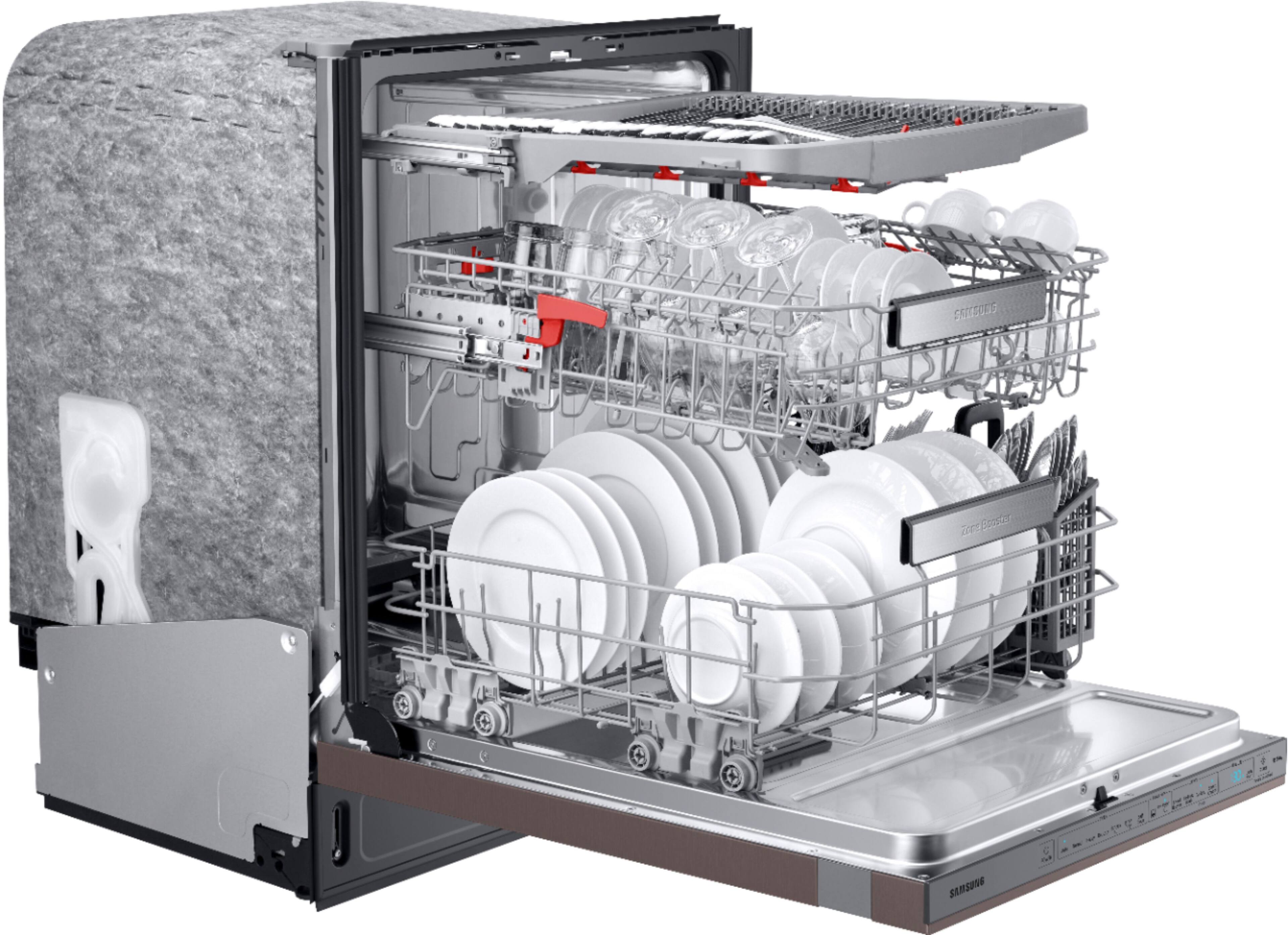 Alt View 15. Samsung - Linear Wash 24" Top Control Built-In Dishwasher with AutoRelease Dry, 39 dBA - Fingerprint Resistant Tuscan Stainless Steel.