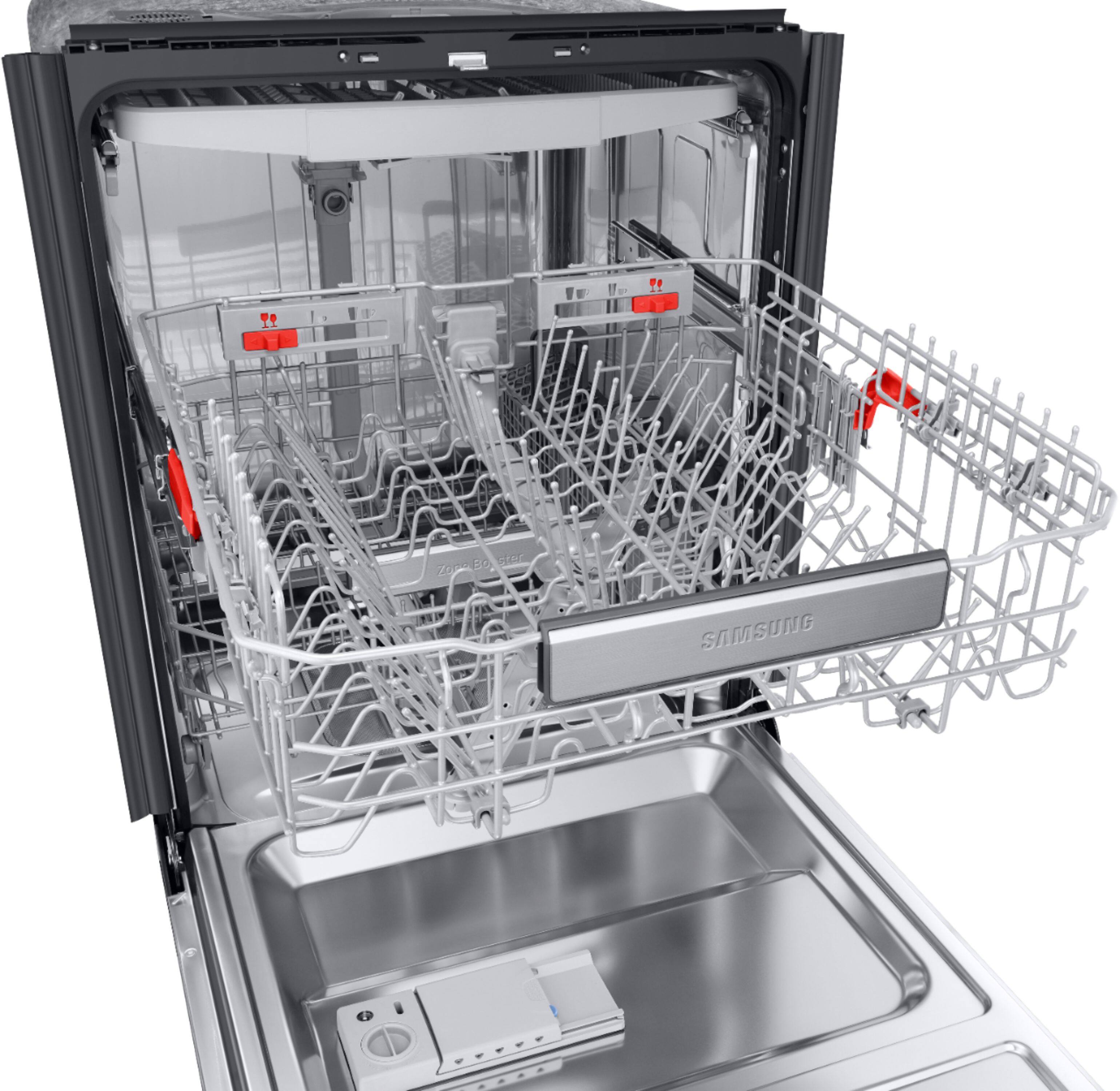 Alt View 22. Samsung - Linear Wash 24" Top Control Built-In Dishwasher with AutoRelease Dry, 39 dBA - Fingerprint Resistant Tuscan Stainless Steel.