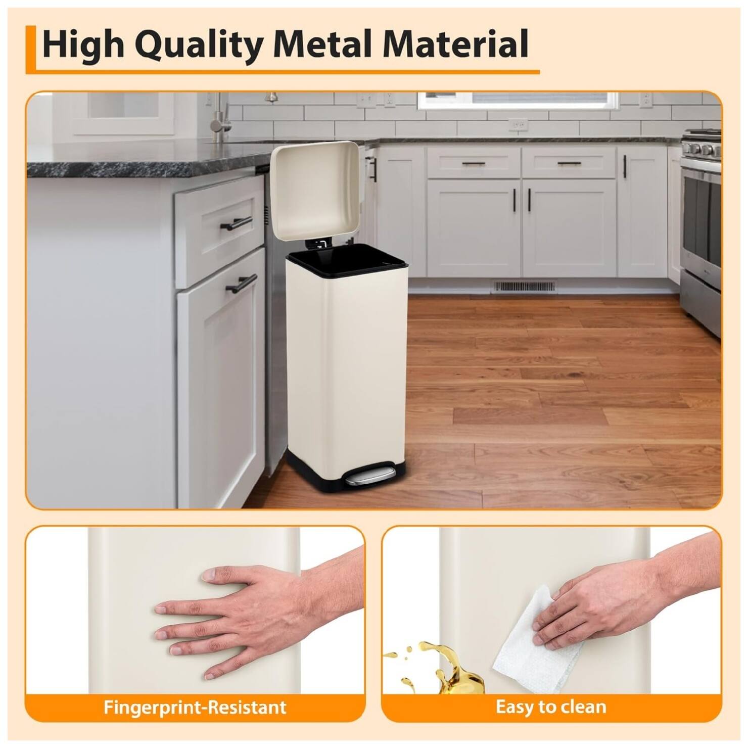 High Quality Metal Material

Fingerprint-Resistant

Easy to clean