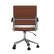 Alt View 20. Martha Stewart - Piper Ribbed Faux Leather Office Chair - Saddle Brown Faux Leather/Polished Nickel.