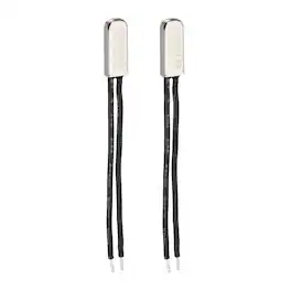 Unique Bargains - 2pcs KSD9700 Thermostat 90C Normally Open N.O Temperature Switch 250V 10A Thermal Protector Metal - Black