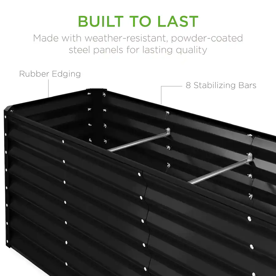 Best Choice Products 8x2x2ft Raised Metal Outdoor Garden Bed for ...