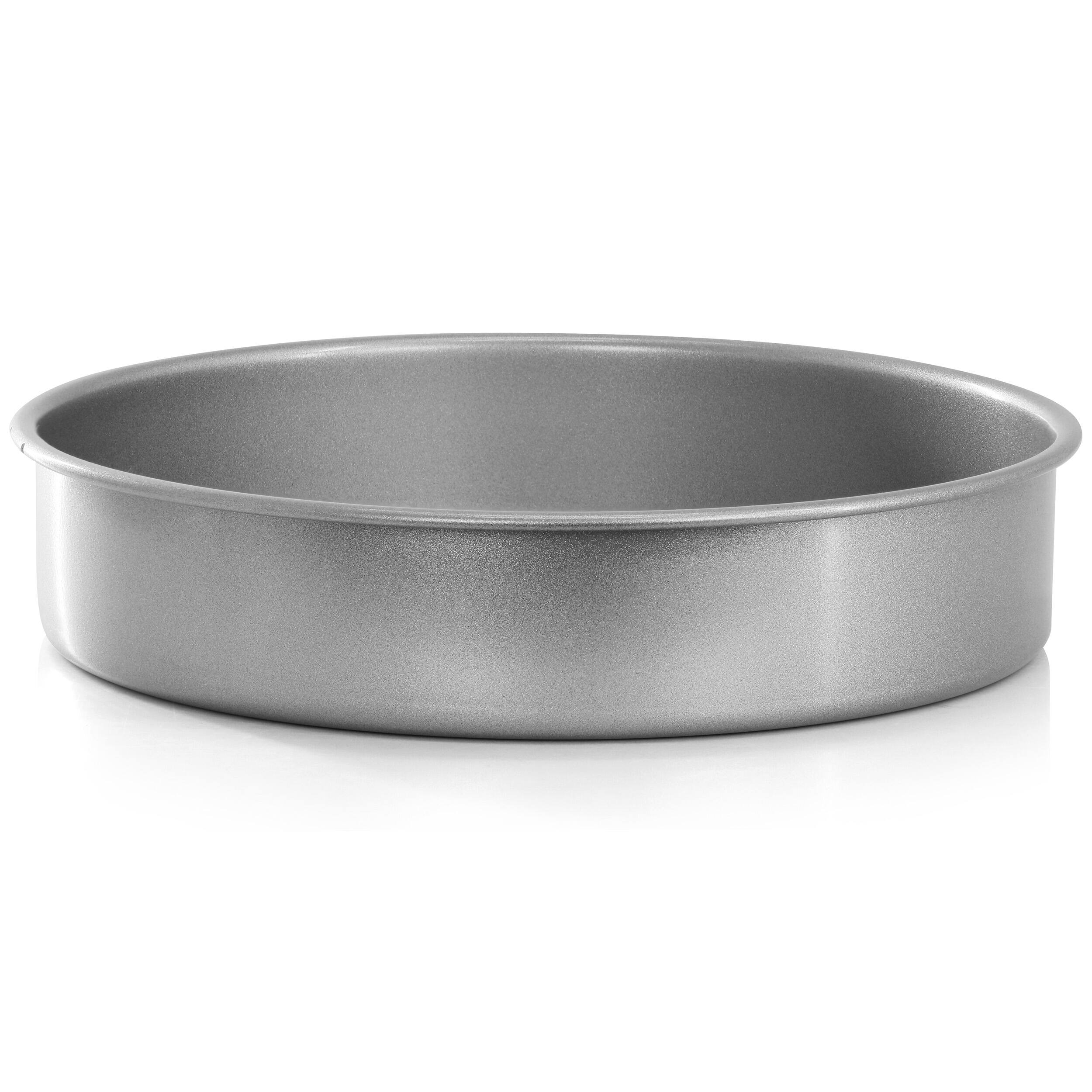 Alt View 1. Martha Stewart - Martha Stewart Everyday 8 Inch Round Nonstick Carbon Steel Baking Pan - Silver.
