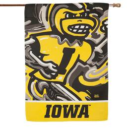 Evergreen Enterprises - Iowa Hawkeyes Justin Patten House Flag - Multicolor